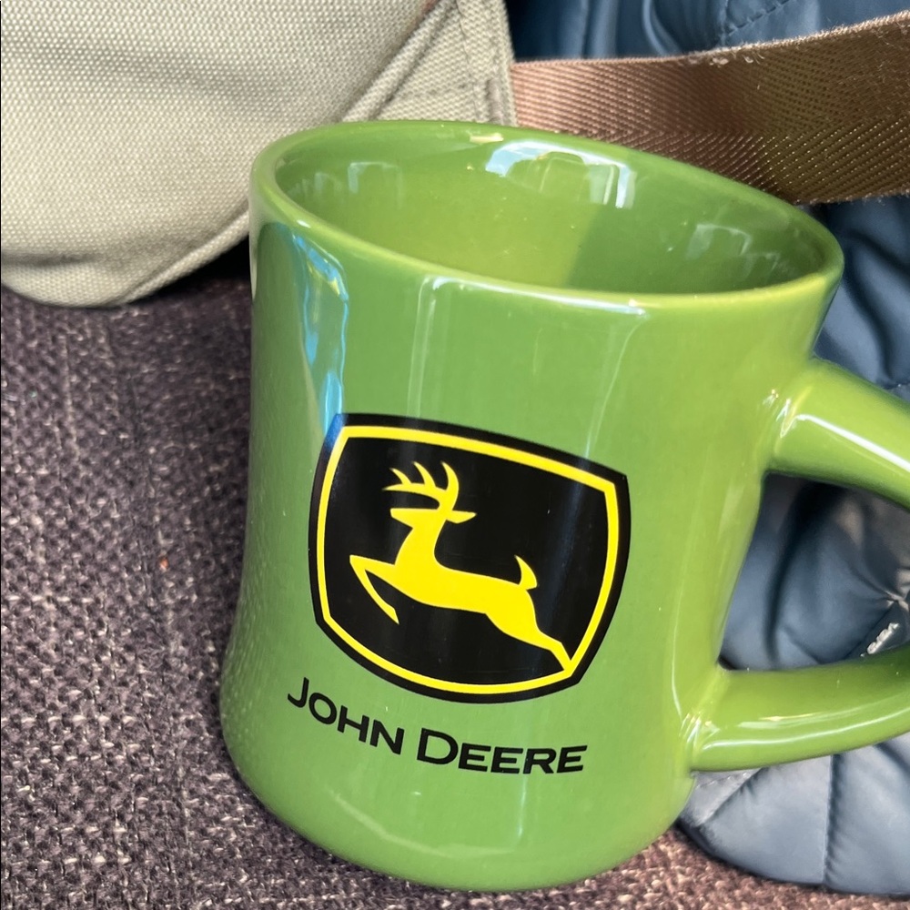 John Deere Lime Green Mug with Yellow and Black Logo